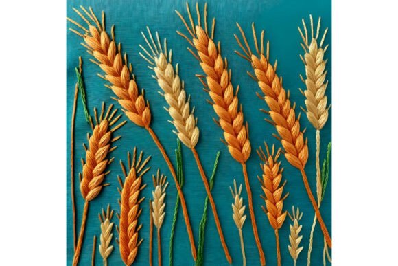 Background with Embroidery Wheat Ear: A Designer’s Take for Apparel Embellishment