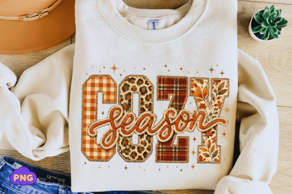 Cozy Season PNG, Embroidery Fall Png