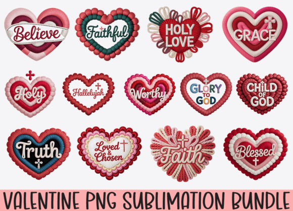 Embroidery Valentines Day PNG Bundle Review for Personalized Gifts
