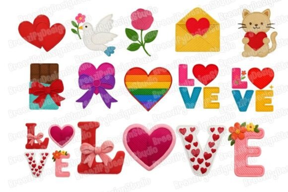 h1Valentine Faux Embroidery 15PNGs Bundle Review for Real Embroidery Projects/h1