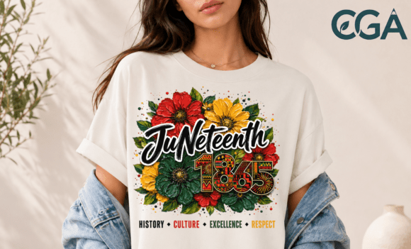 Juneteenth 1865 History Embroidery PNG