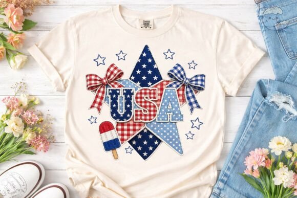 Reviewing USA Patriotic Stars Faux Embroidery PNG