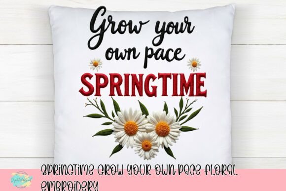 Springtime Grow Your Pace Floral Embroidery
